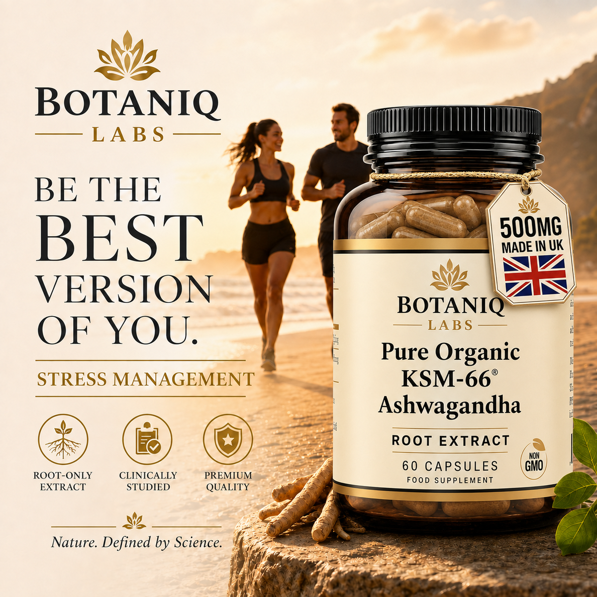 Ashwagandha KSM-66® 500mg, 60 Vegan Capsules