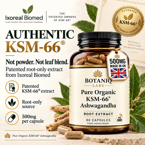 Ashwagandha KSM-66® 500mg, 60 Vegan Capsules
