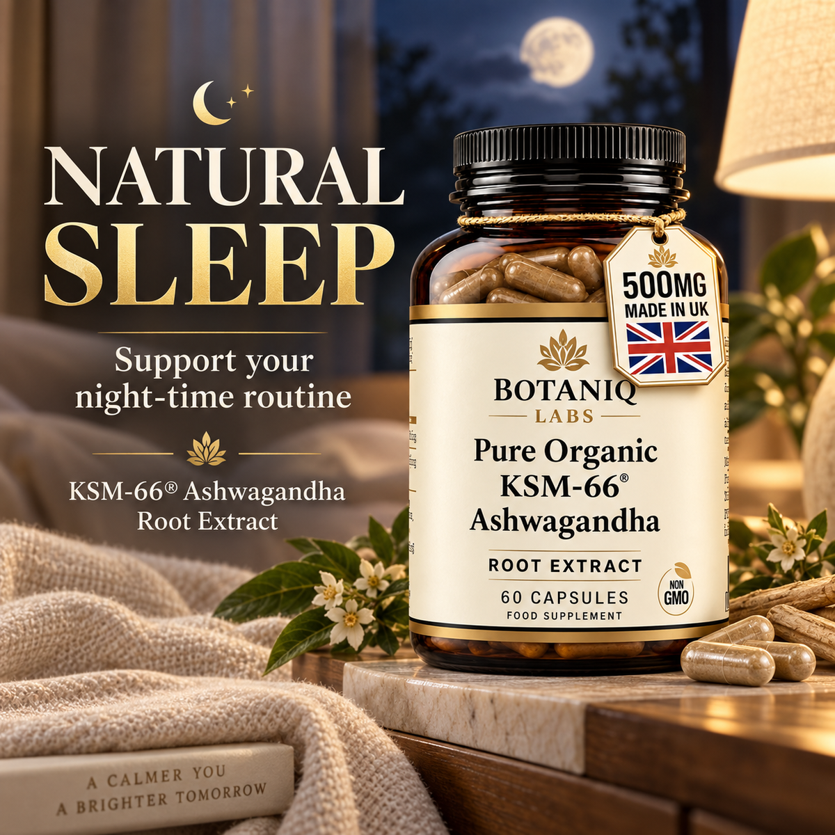 Ashwagandha KSM-66® 500mg, 60 Vegan Capsules